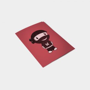 Little Ninja red business card